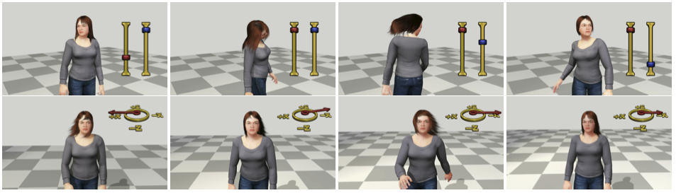 Multi-Linear Data-Driven Dynamic Hair Model with Efficient Hair-Body Collision Handling-Image