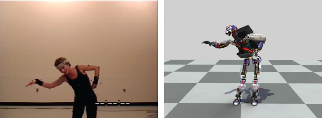 Simultaneous Tracking and Balancing of Humanoid Robots for Imitating Human Motion Capture Data-Image