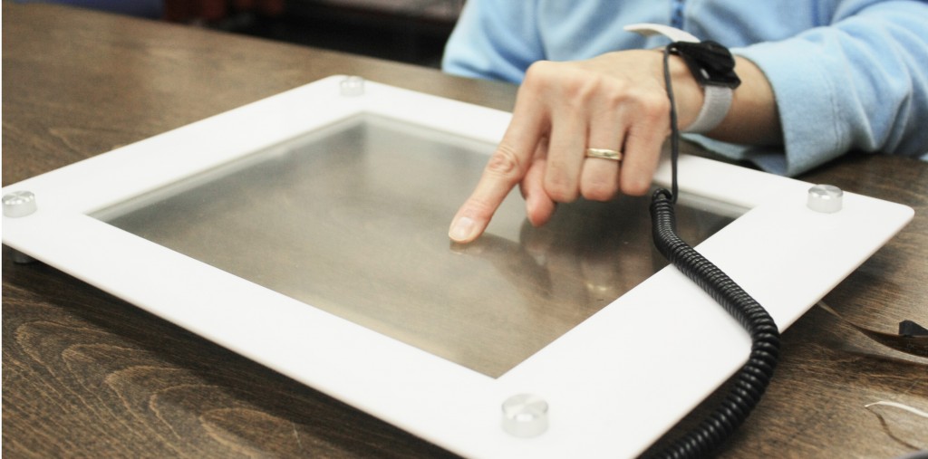 Tactile Display for the Visually Impaired Using TeslaTouch-Image